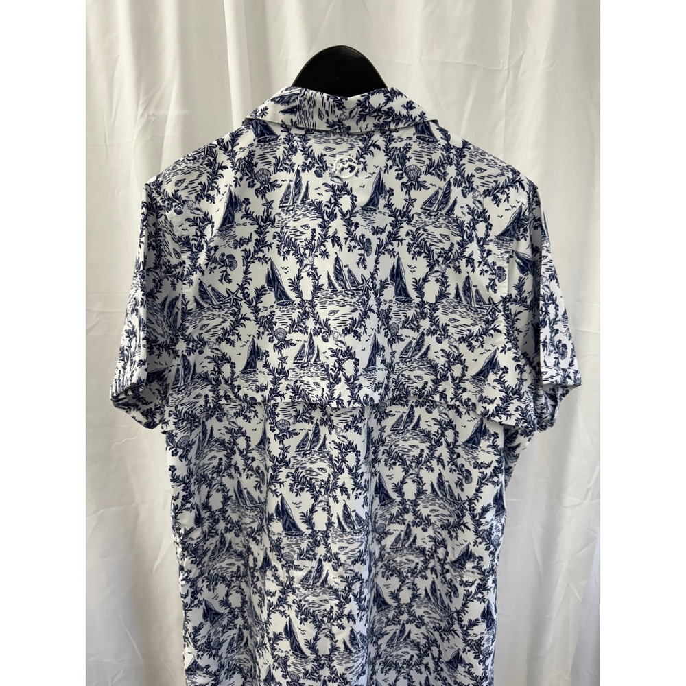 Magellan Outdoors Southern Summer Sailboat Print Fishing Shirt Dress Sz XXL - Picture 10 of 16